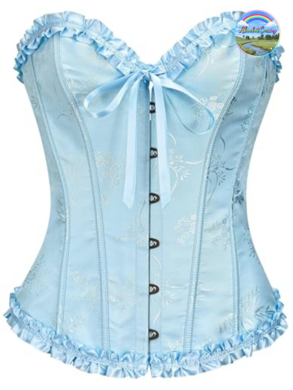 14-Bone Overbust Corset Top Bustier Lace Up Steel Busk Waist Cincher